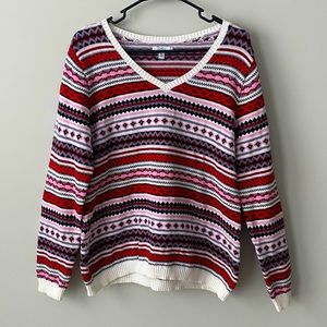 Croft & Barrow V-neck Knit Sweater Size XXL